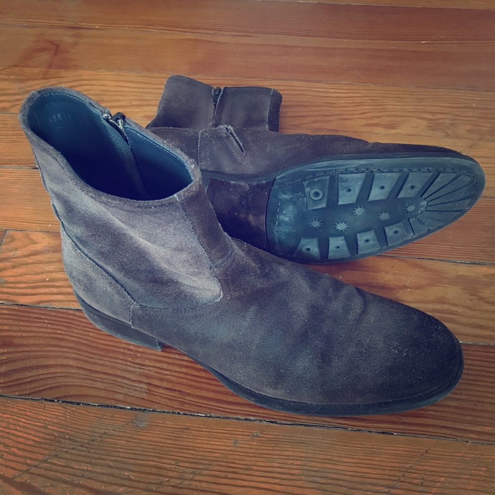 To Boot New York Cardiff Oiled Suede Zip Boots